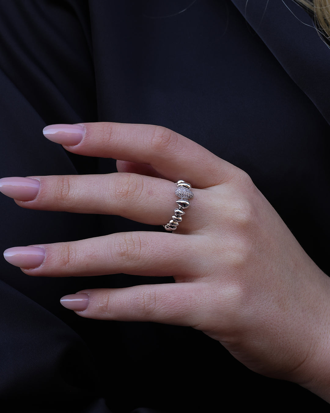 Anillo Plateado Cloud