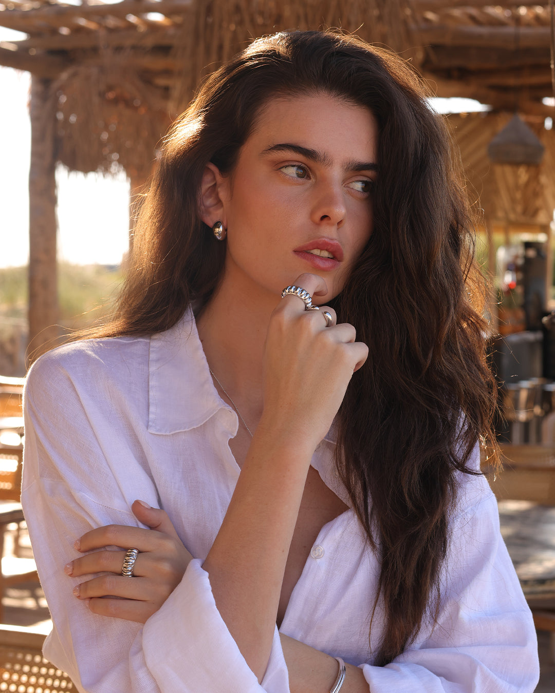 Anillo Plateado Marina