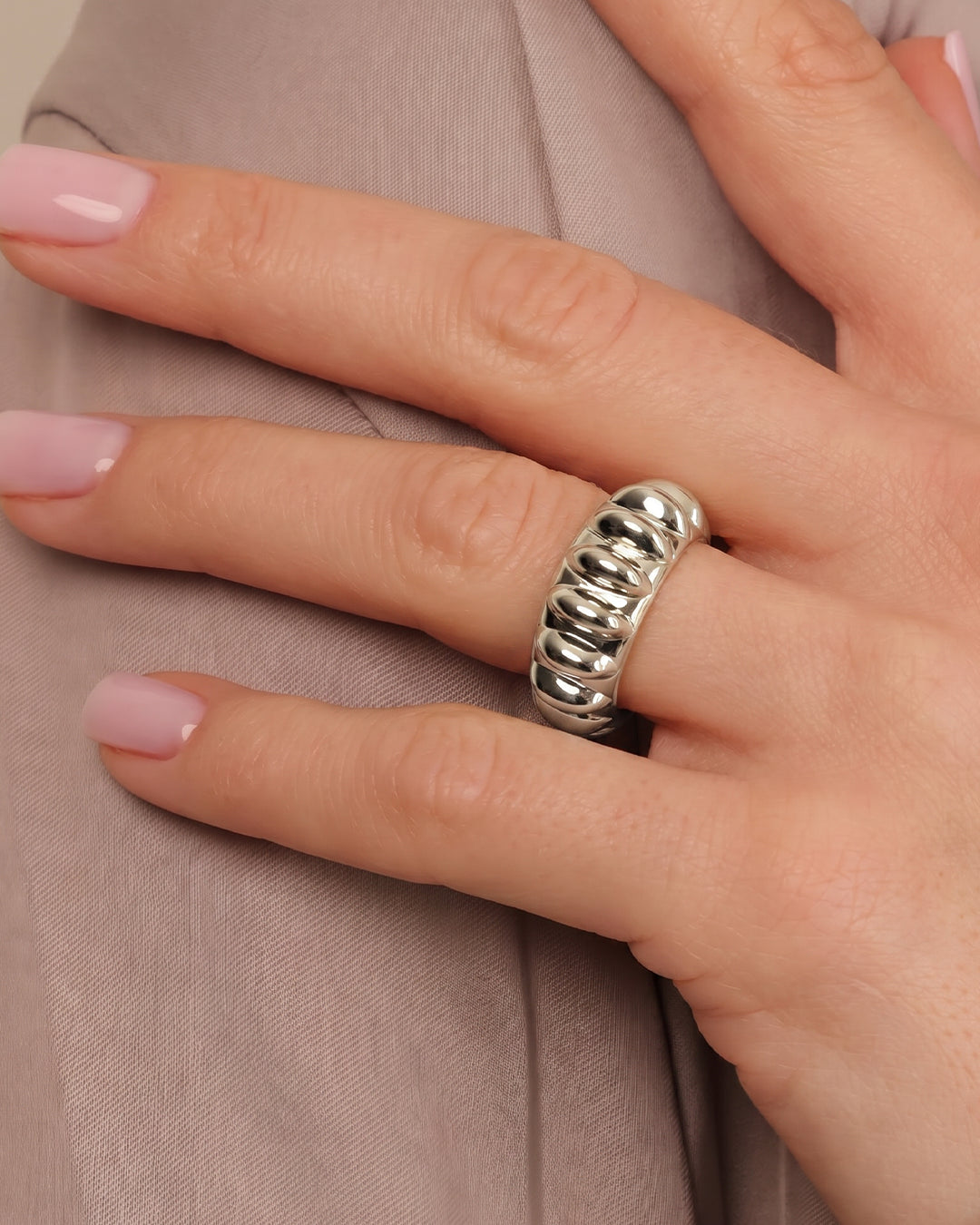 Anillo Plateado Marina