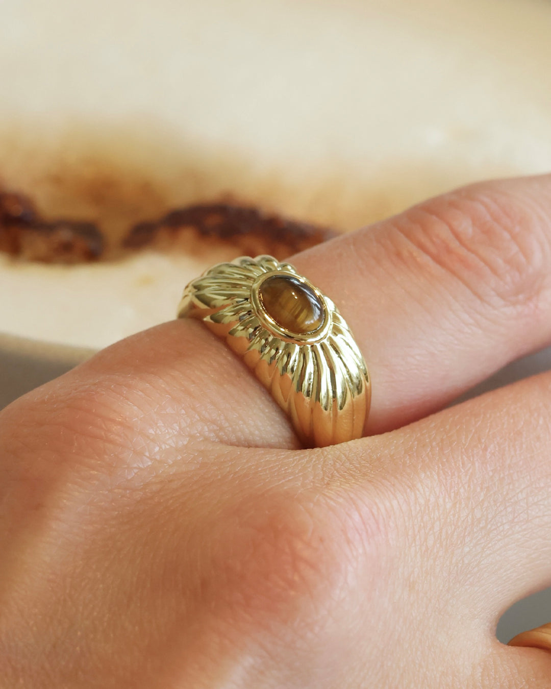 Anillo Ojo De Tigre Diana