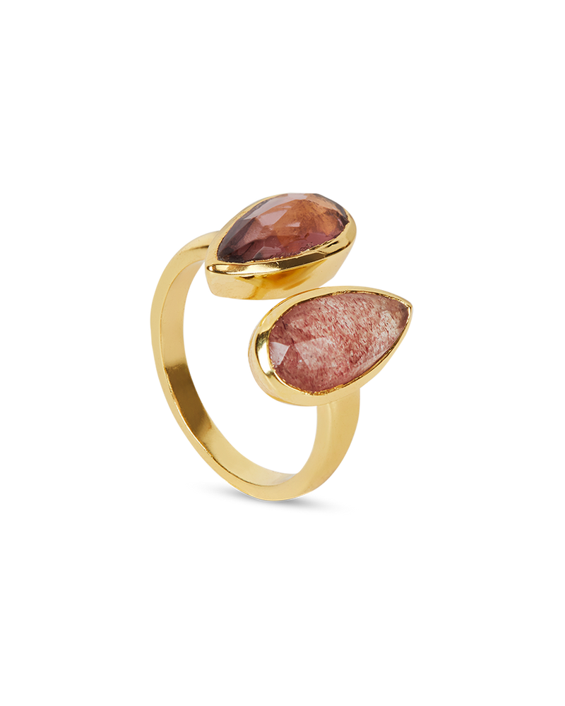 Anillo Cuarzo Rosa Coralie