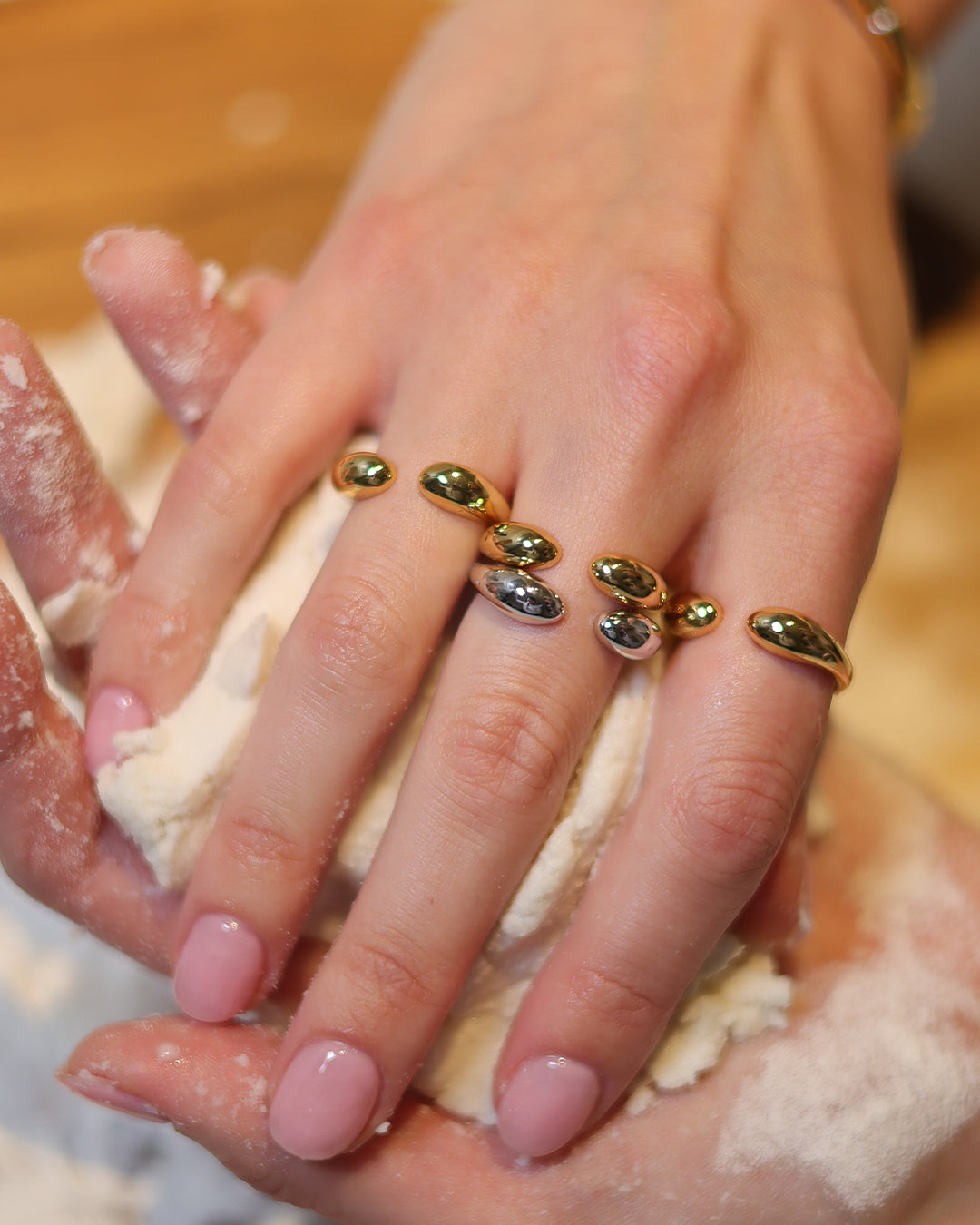 Anillo Drops Plateado