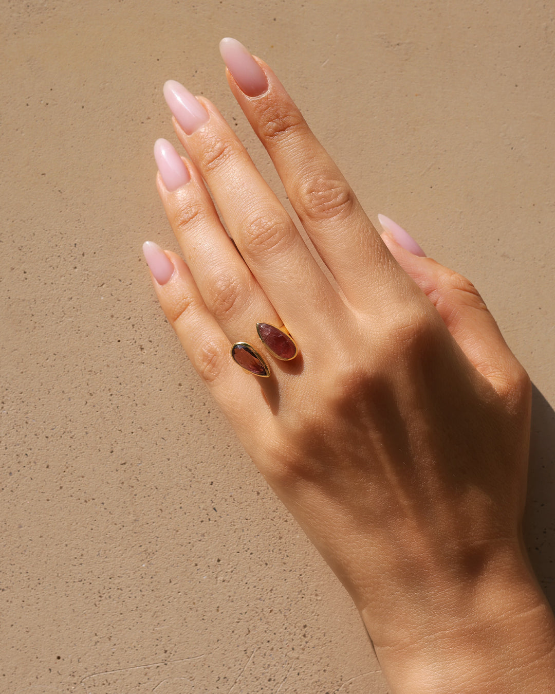Anillo Cuarzo Rosa Coralie