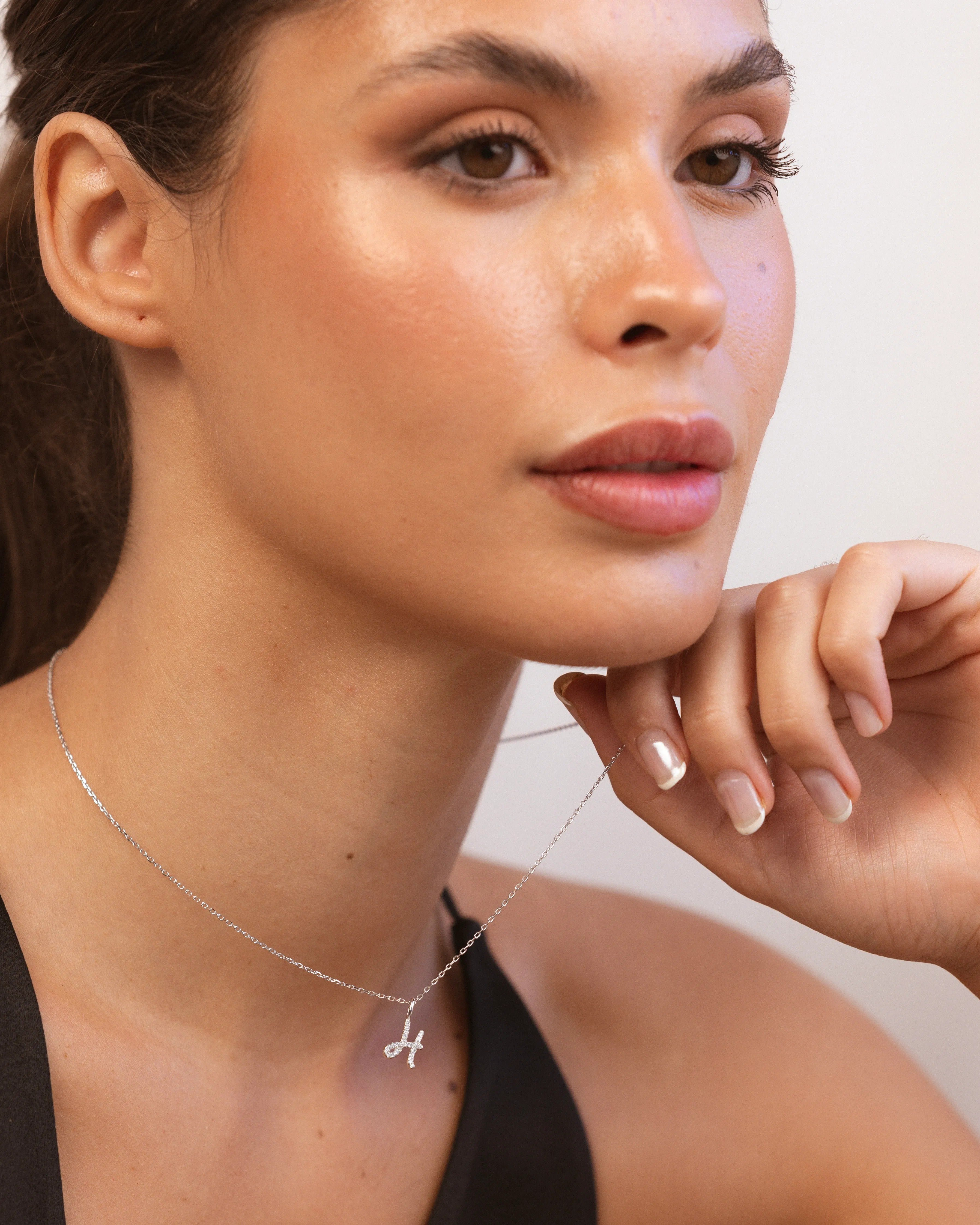 Silver Letter H Necklace