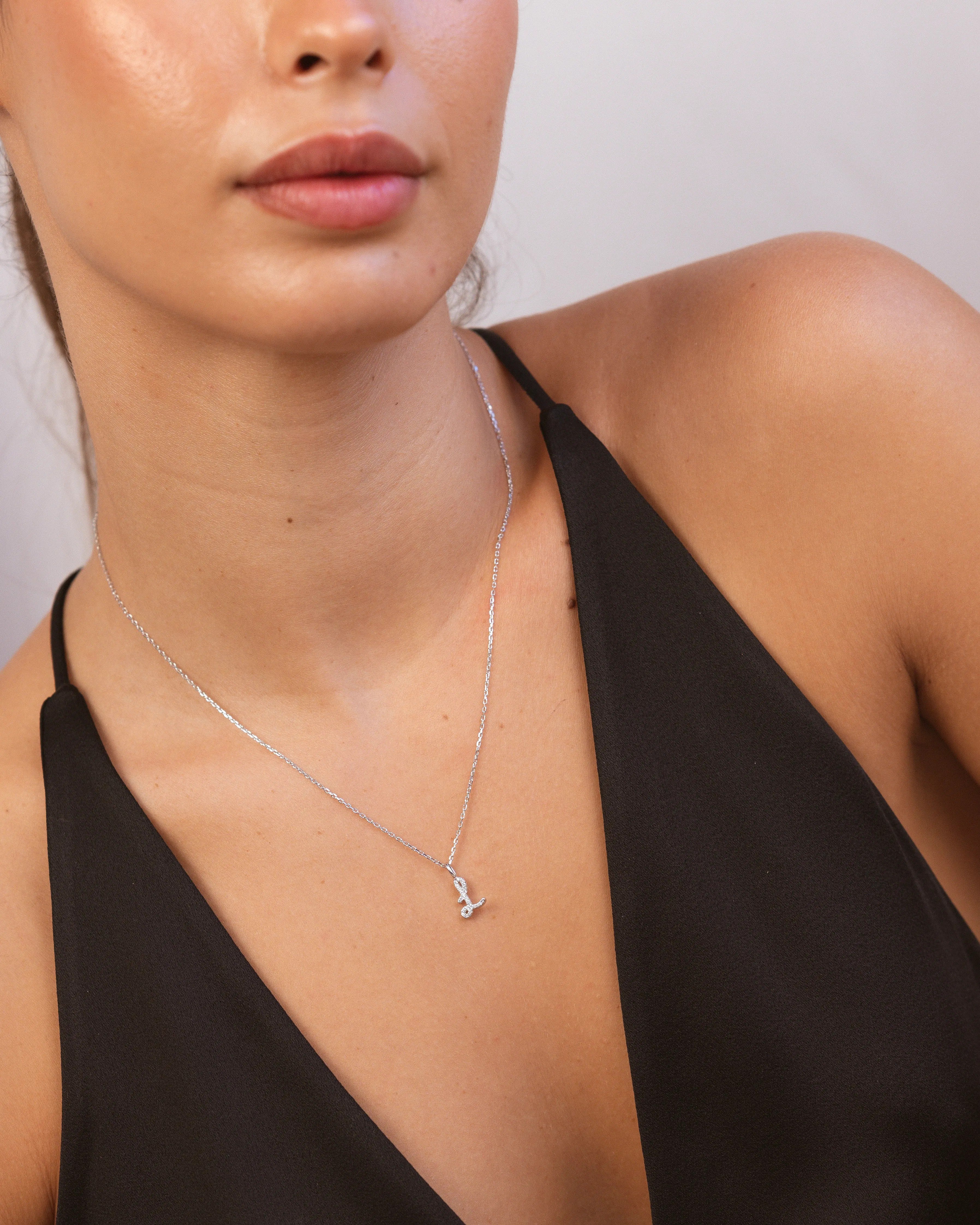 Silver Letter L Necklace