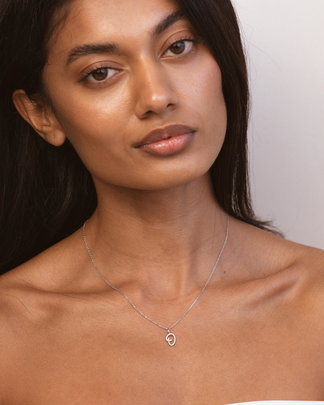 Silver Letter O Necklace