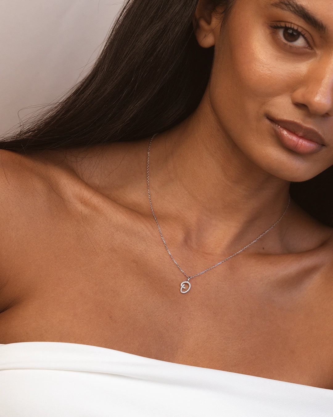 Silver Letter O Necklace