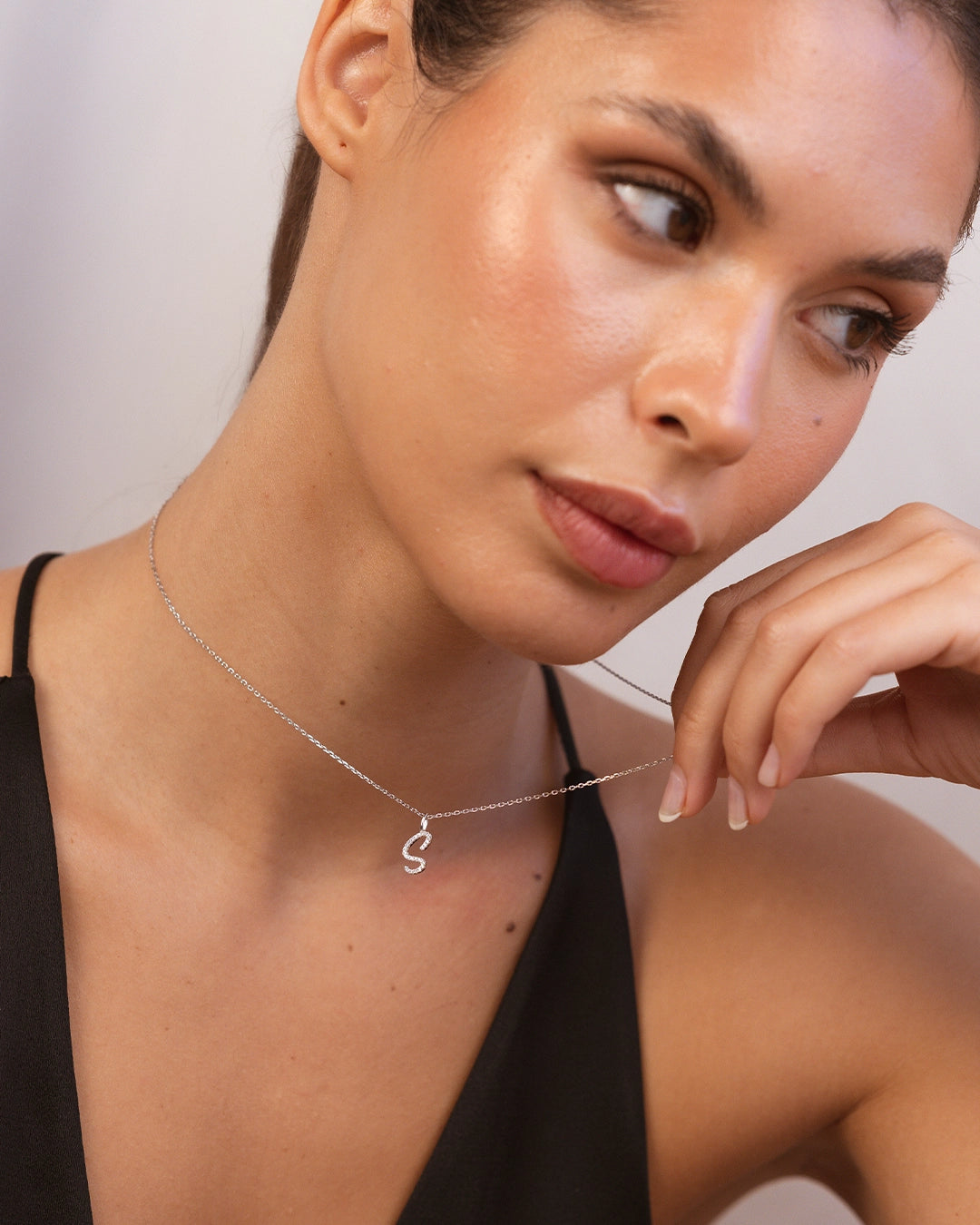 Silver Letter S Necklace