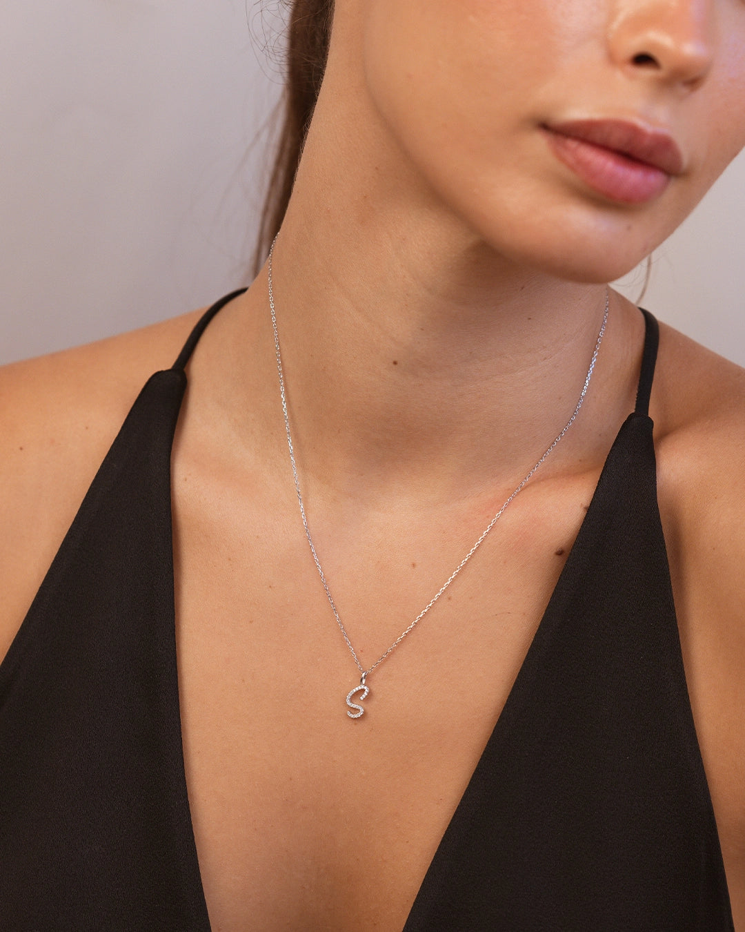 Silver Letter S Necklace
