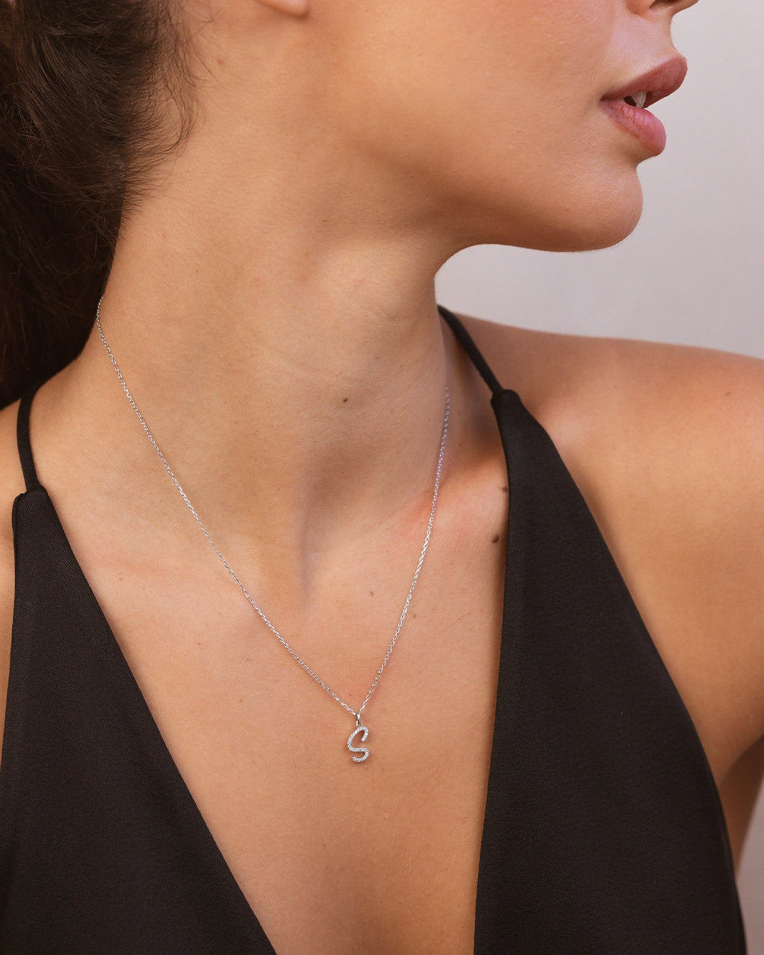 Silver Letter S Necklace