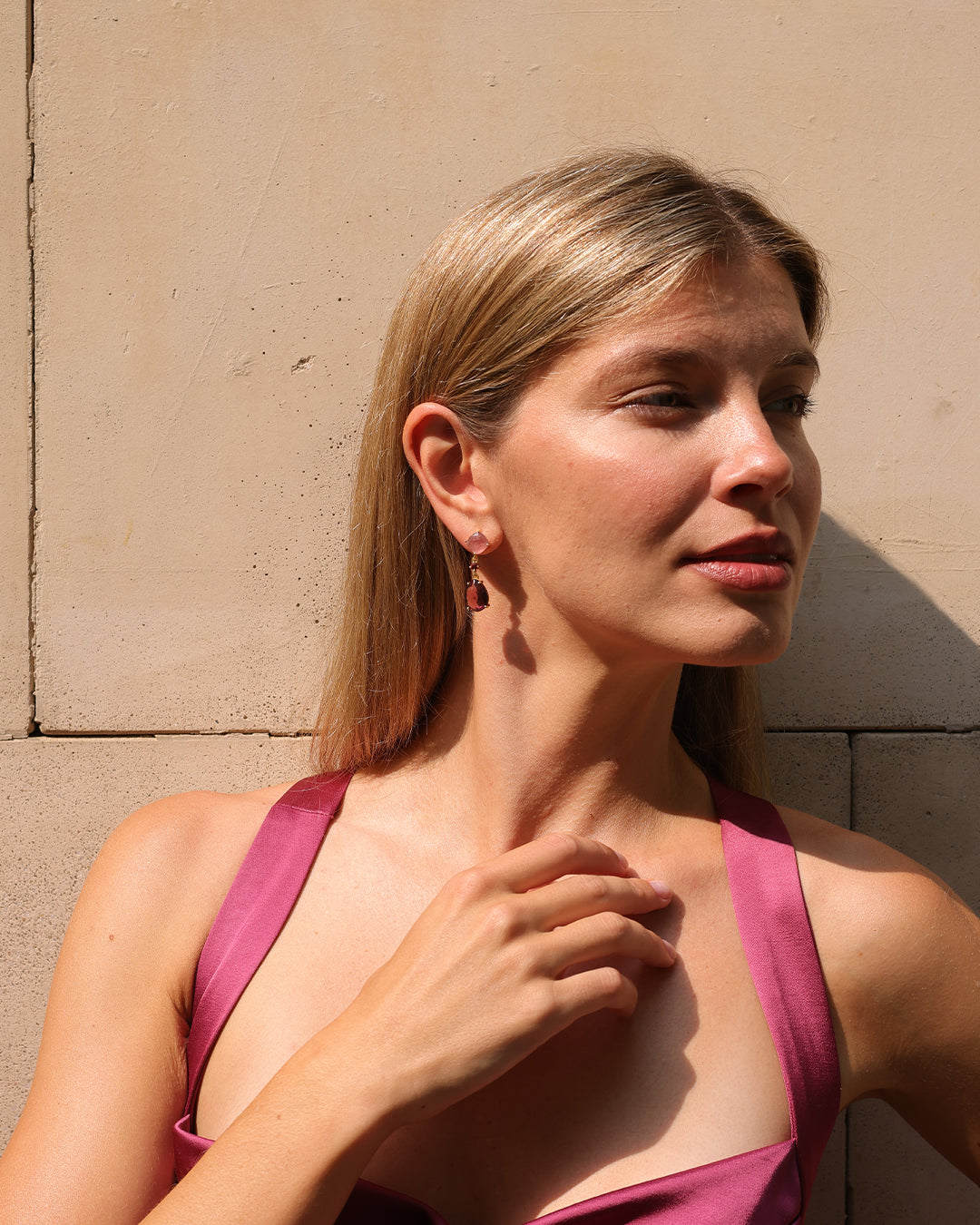 Coralie Rose Quartz Earrings