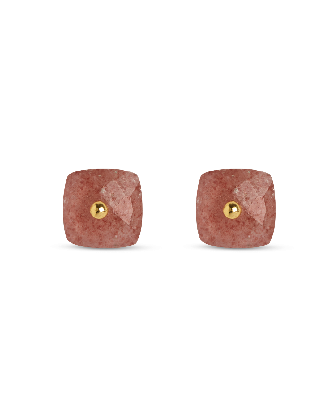 Pendientes Cuarzo Rosa Nude