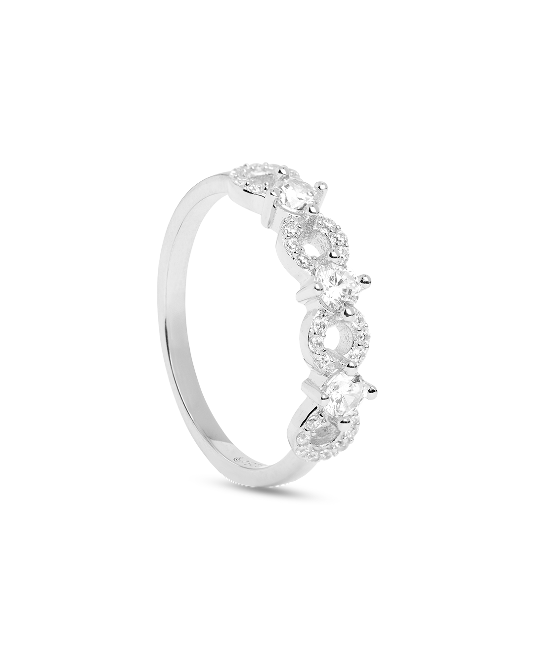 Breeze Zirconia Silver Ring