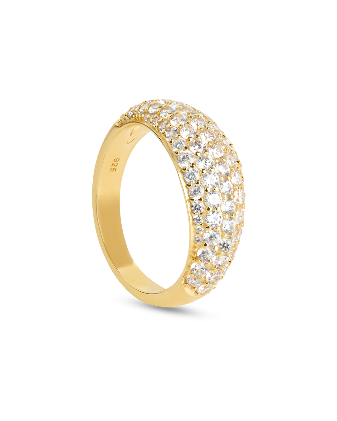 Golden Pavé Éclat Ring
