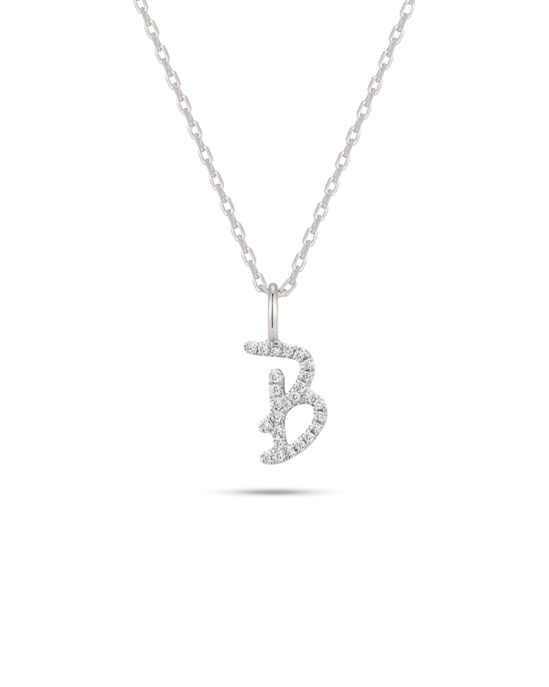 Silver Letter B Necklace