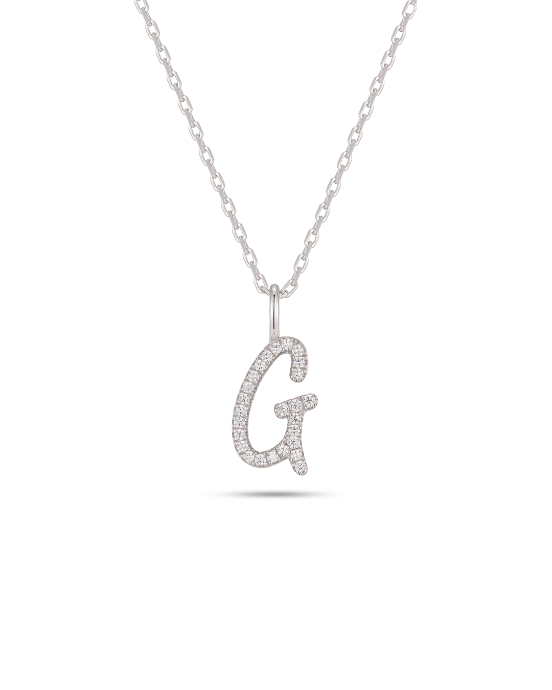 Silver Letter G Necklace
