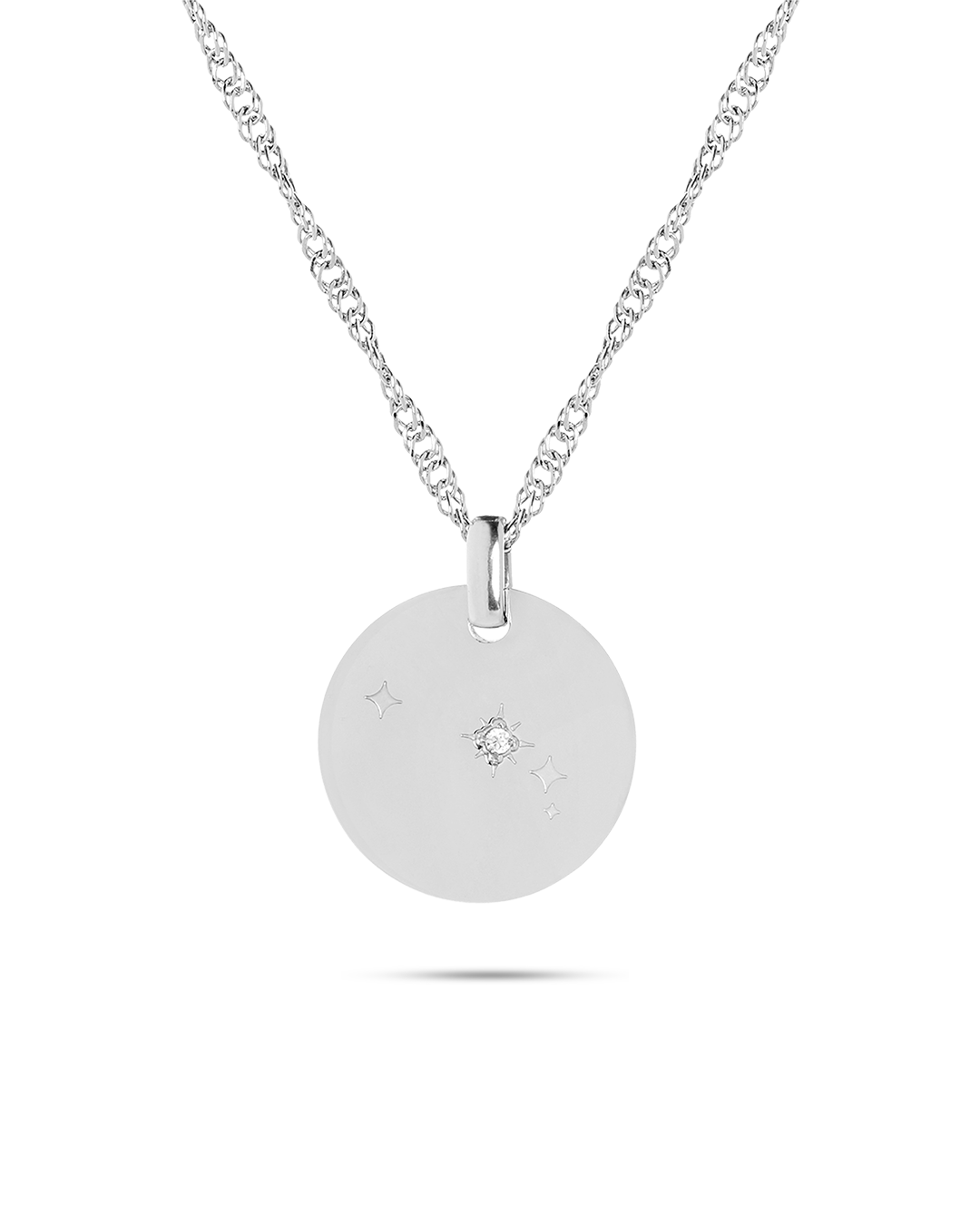 Silver Zodiac Aries Necklace