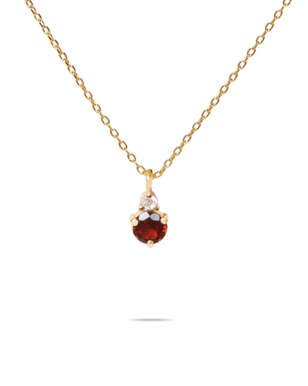 January Birthstone Necklace - Garnet