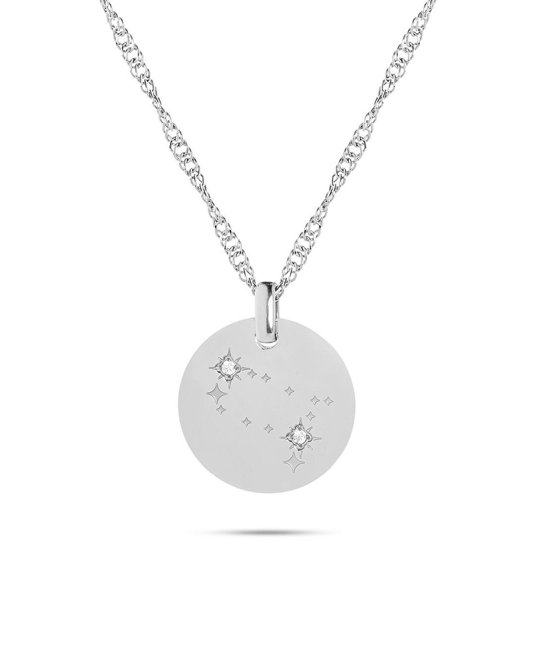 Silver Zodiac Gemini Necklace