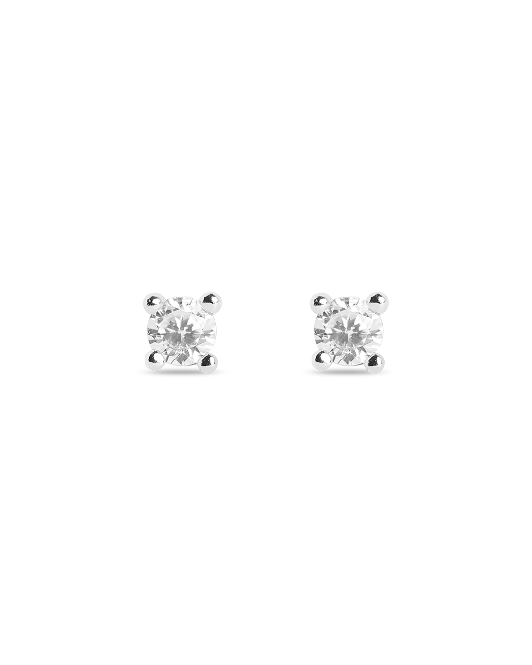 Mini Dot Silver Earrings