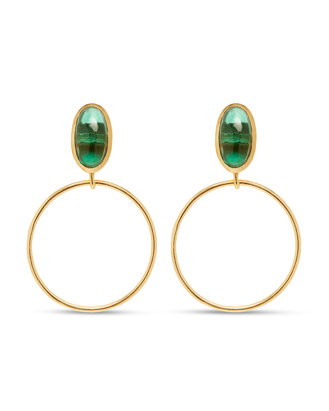 Ela Green Jade Earrings