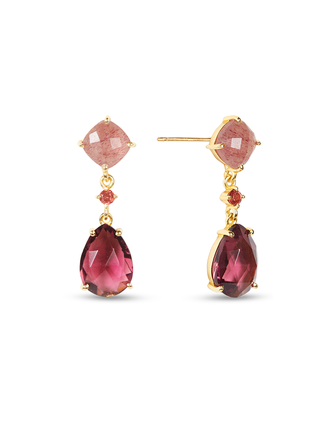 Coralie Rose Quartz Earrings