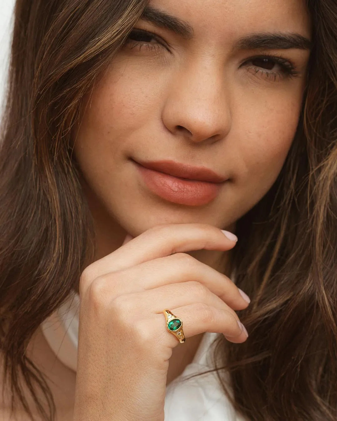 Boho Green Jade Ring