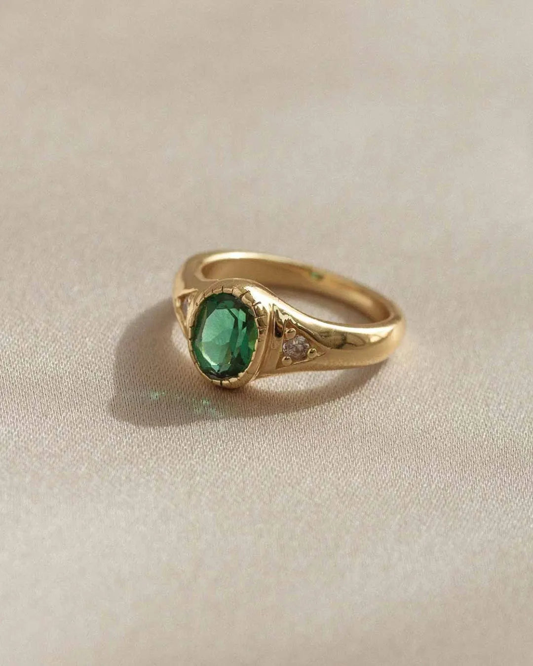 Boho Green Jade Ring