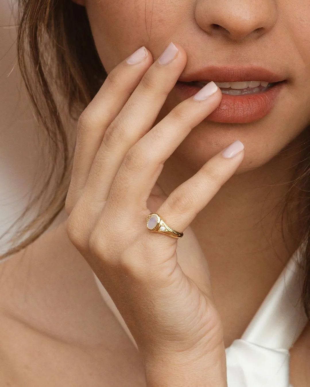 Boho Moonstone Ring