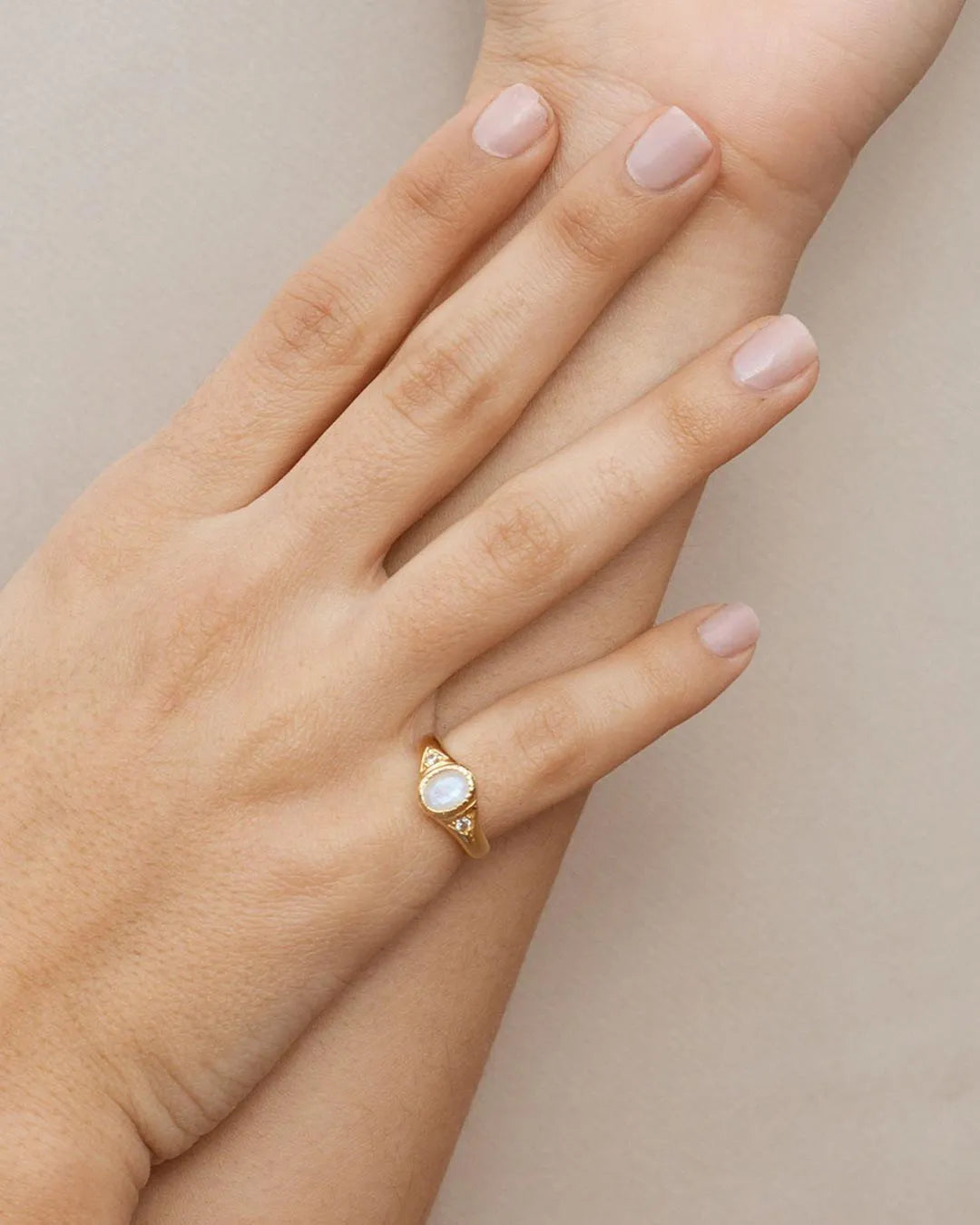 Boho Moonstone Ring