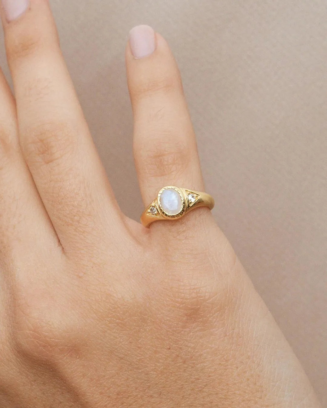 Boho Moonstone Ring