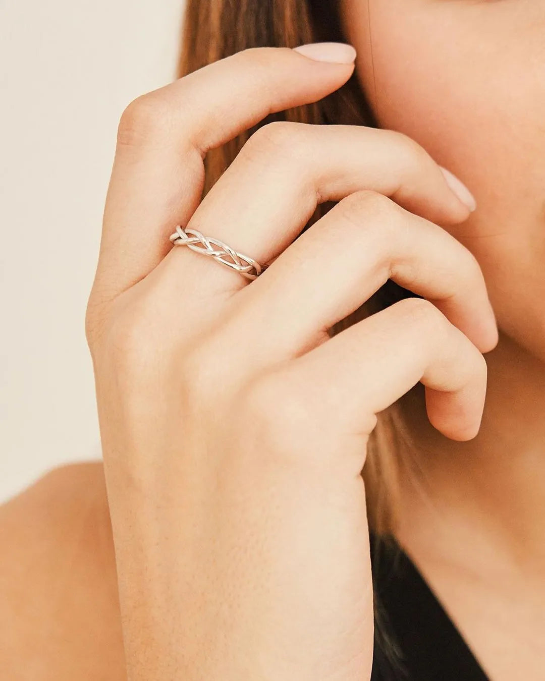 Anillo Plata Trenzado Braid