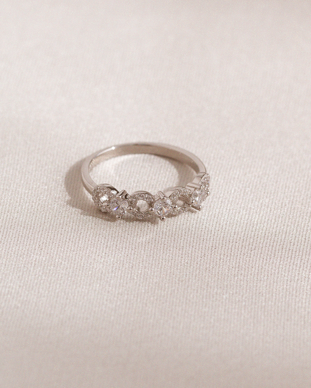 Breeze Zirconia Silver Ring