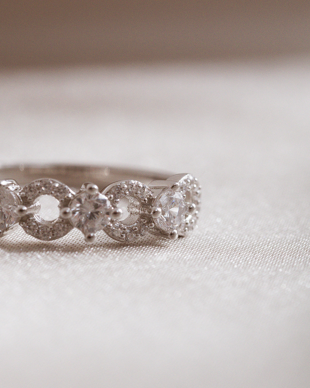 Breeze Zirconia Silver Ring