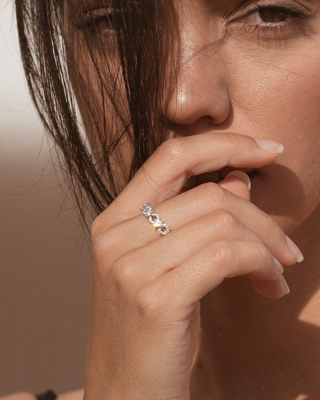 Breeze Zirconia Silver Ring