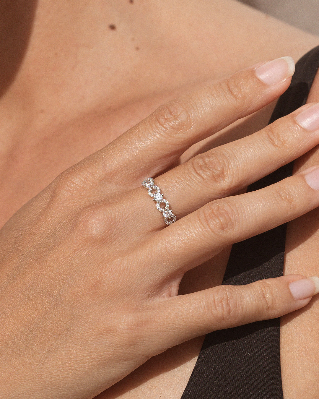 Breeze Zirconia Silver Ring