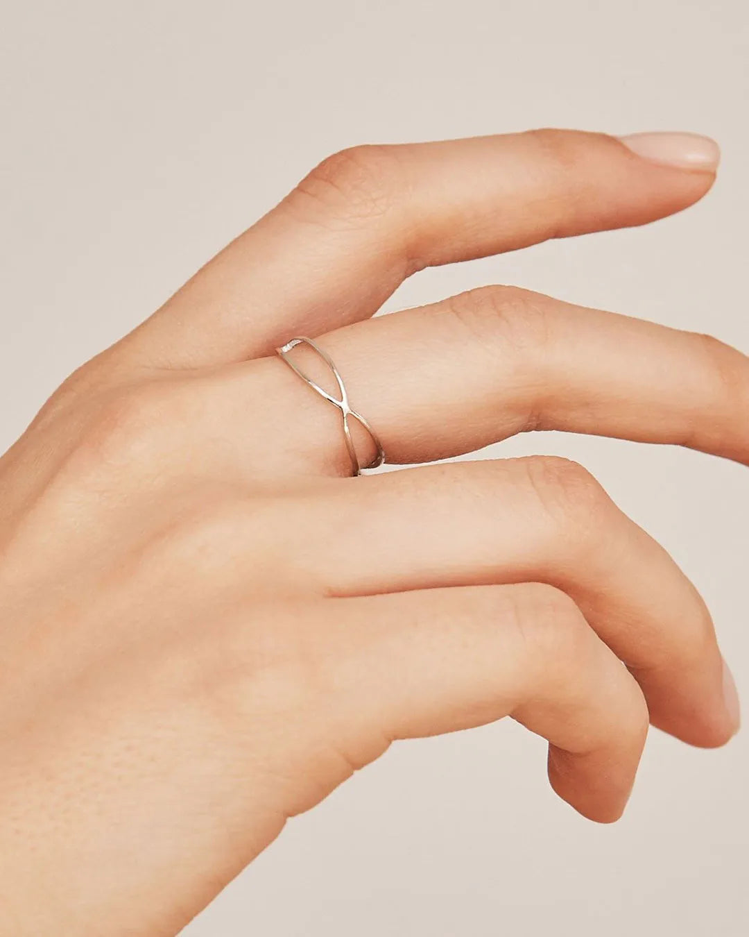 Anillo Plata Ondas Hopper