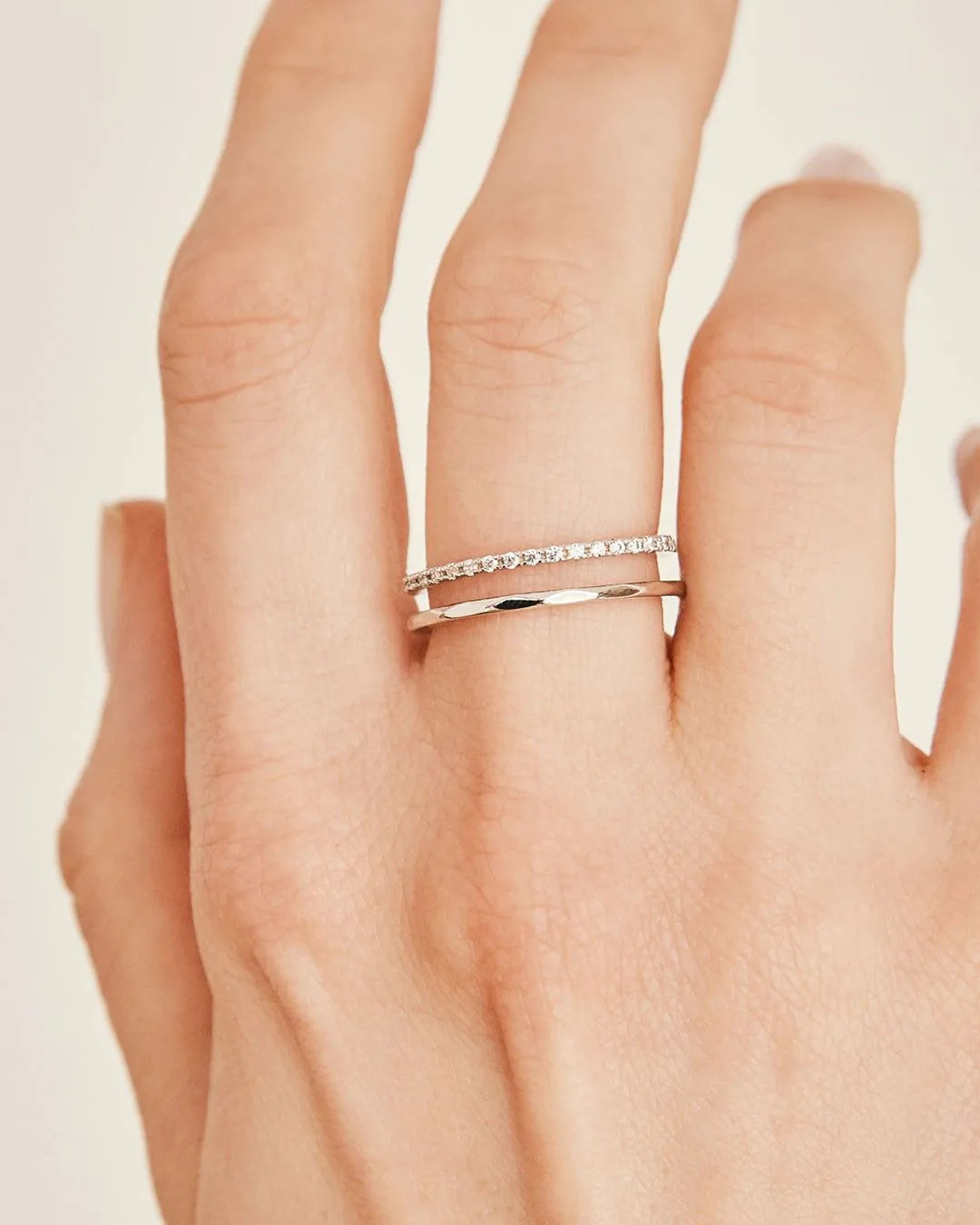 Anillo Plata Doble Stripe