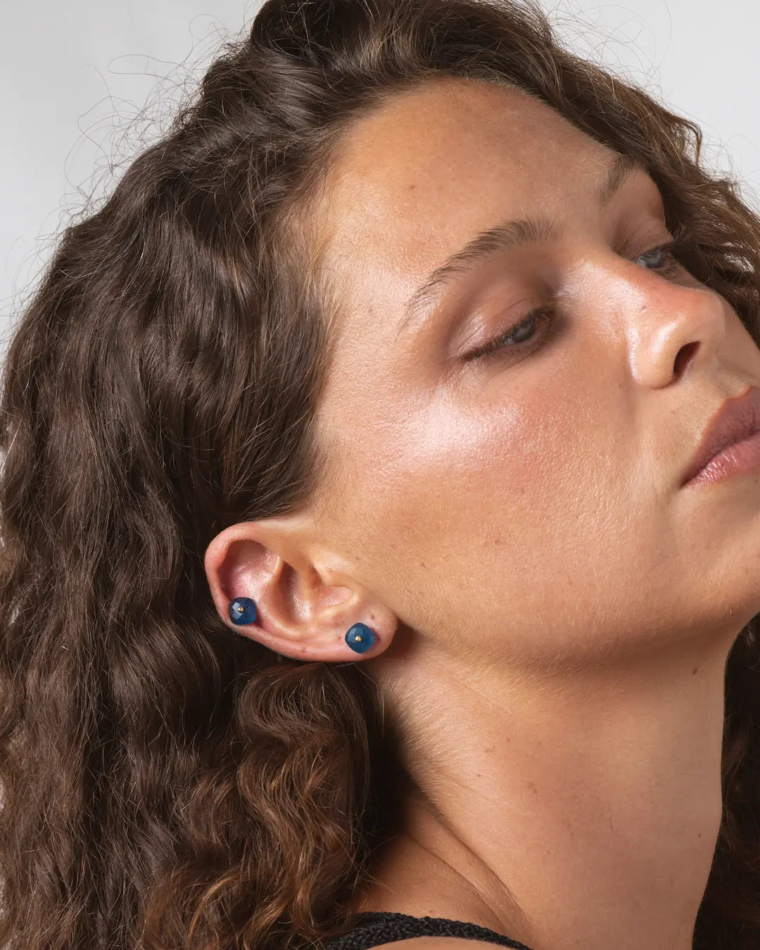Nude Blue Jade Earrings