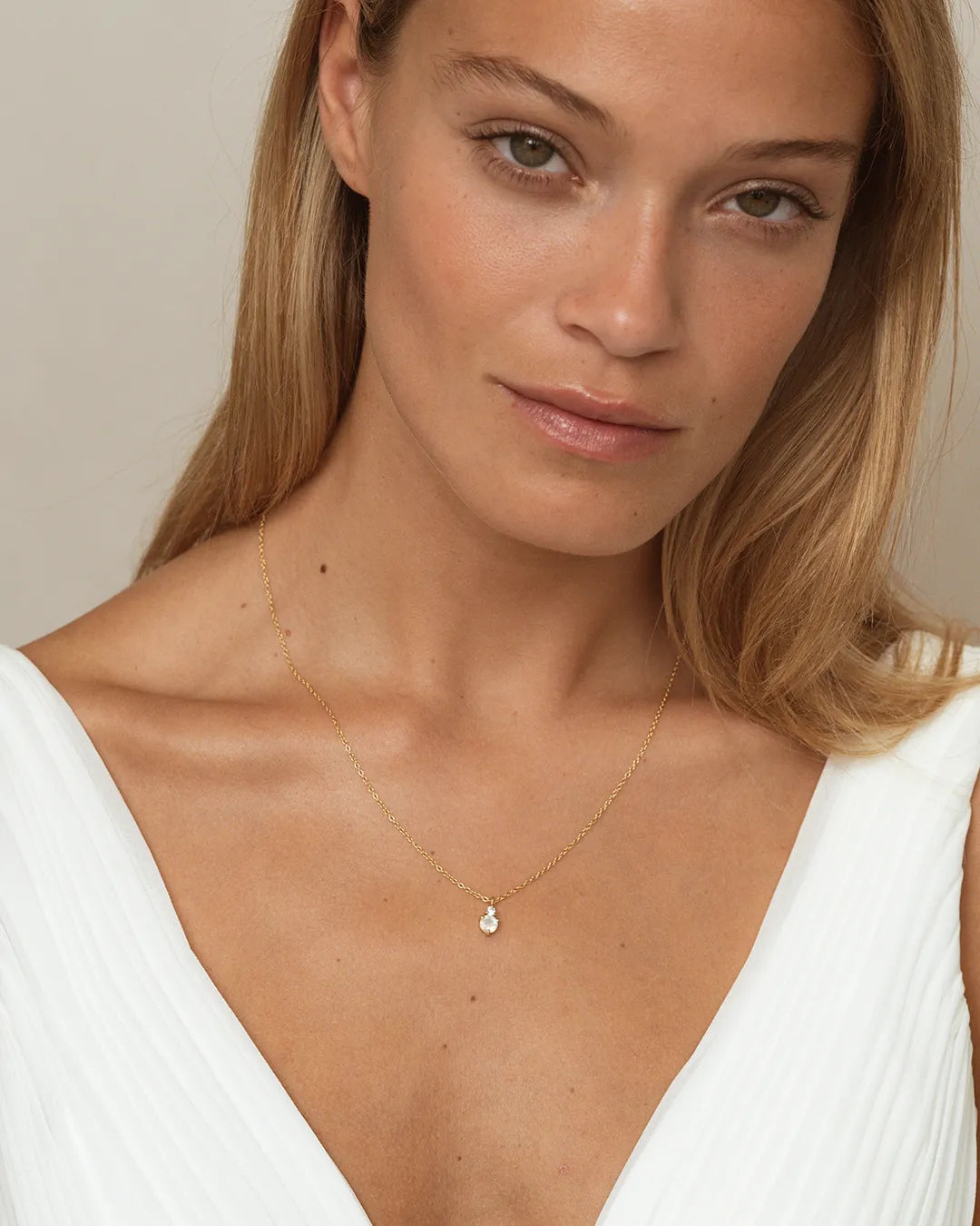 Birthstone Necklace June - Moonstone