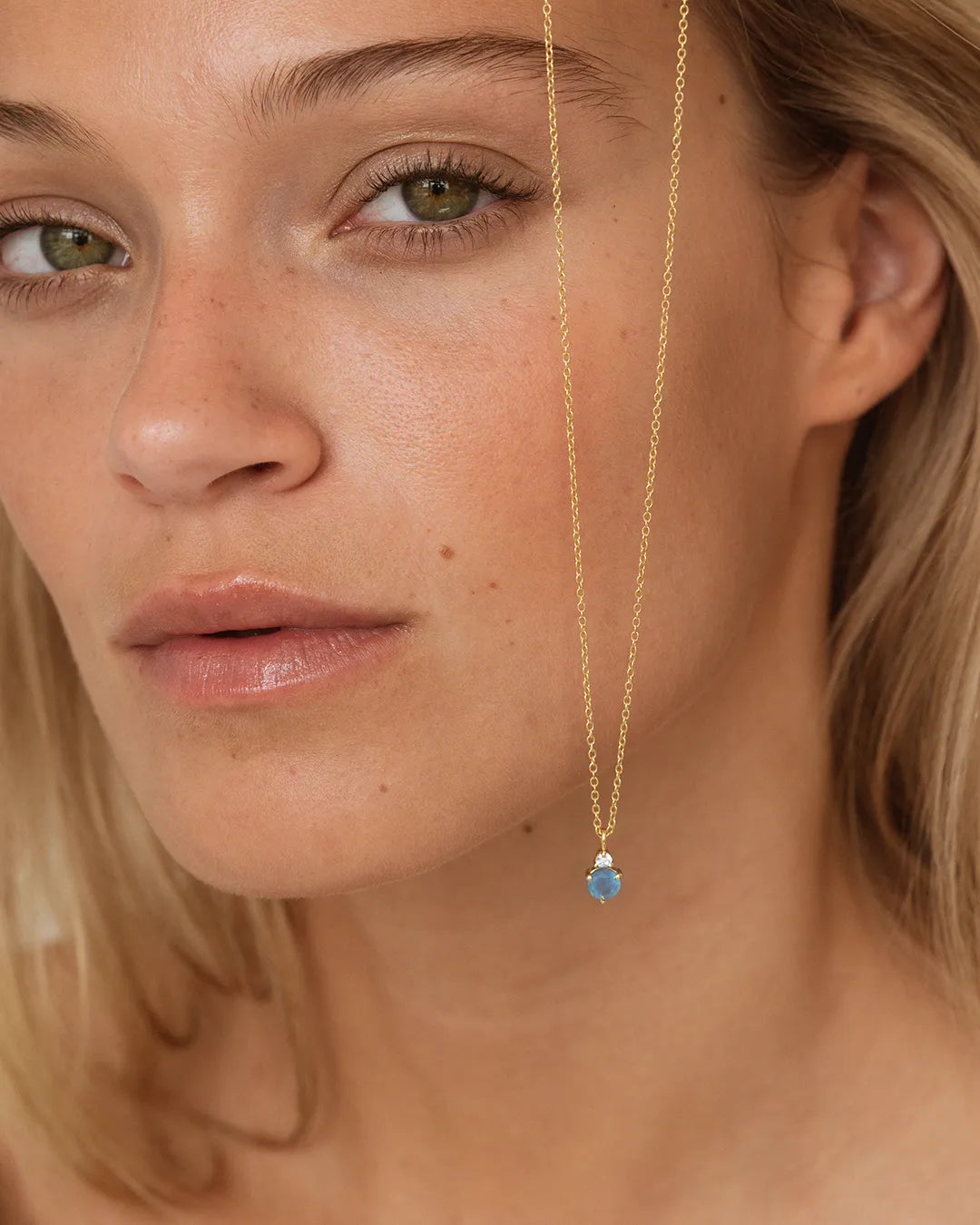 Collar Birthstone Marzo - Aguamarina
