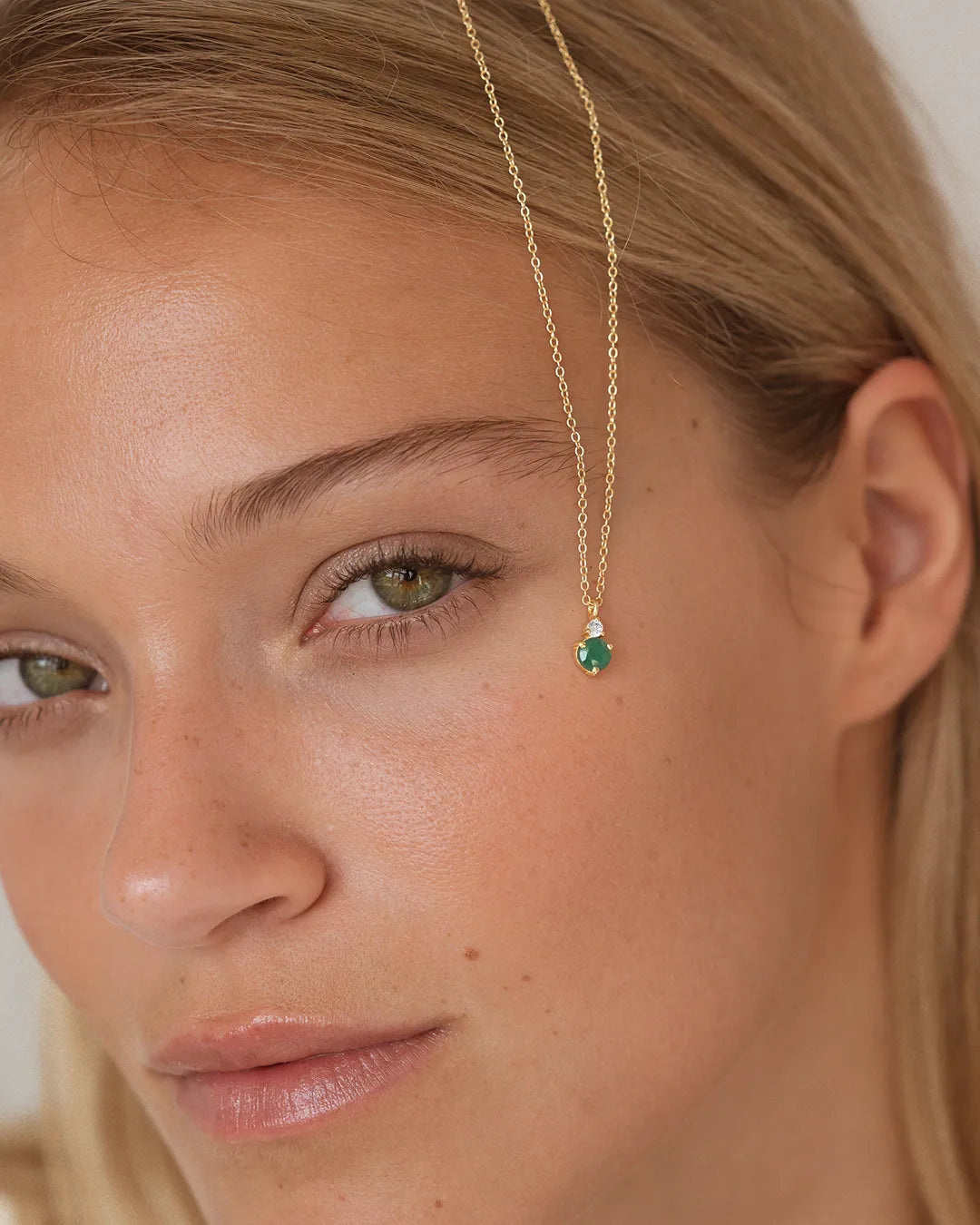 May Birthstone Necklace - Emerald