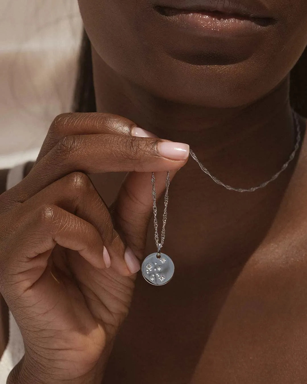 Aquarius Zodiac Silver Necklace