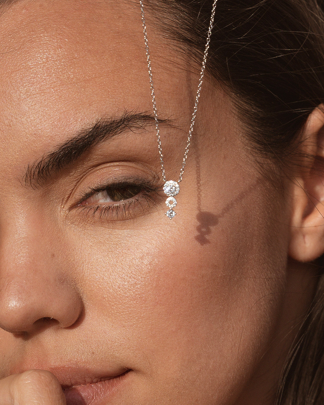 Air Zirconia Silver Necklace