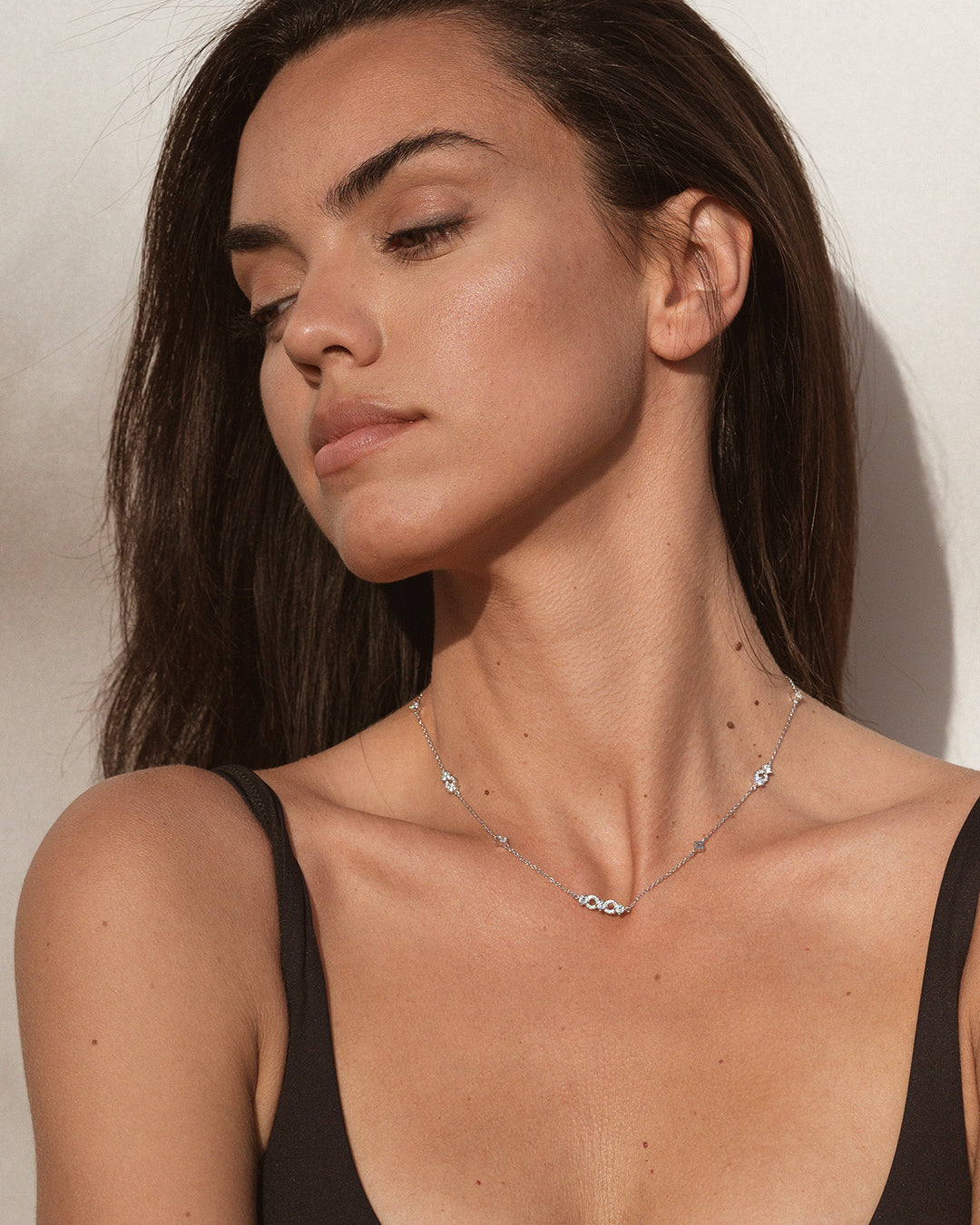 Silver Zircon Breeze Necklace