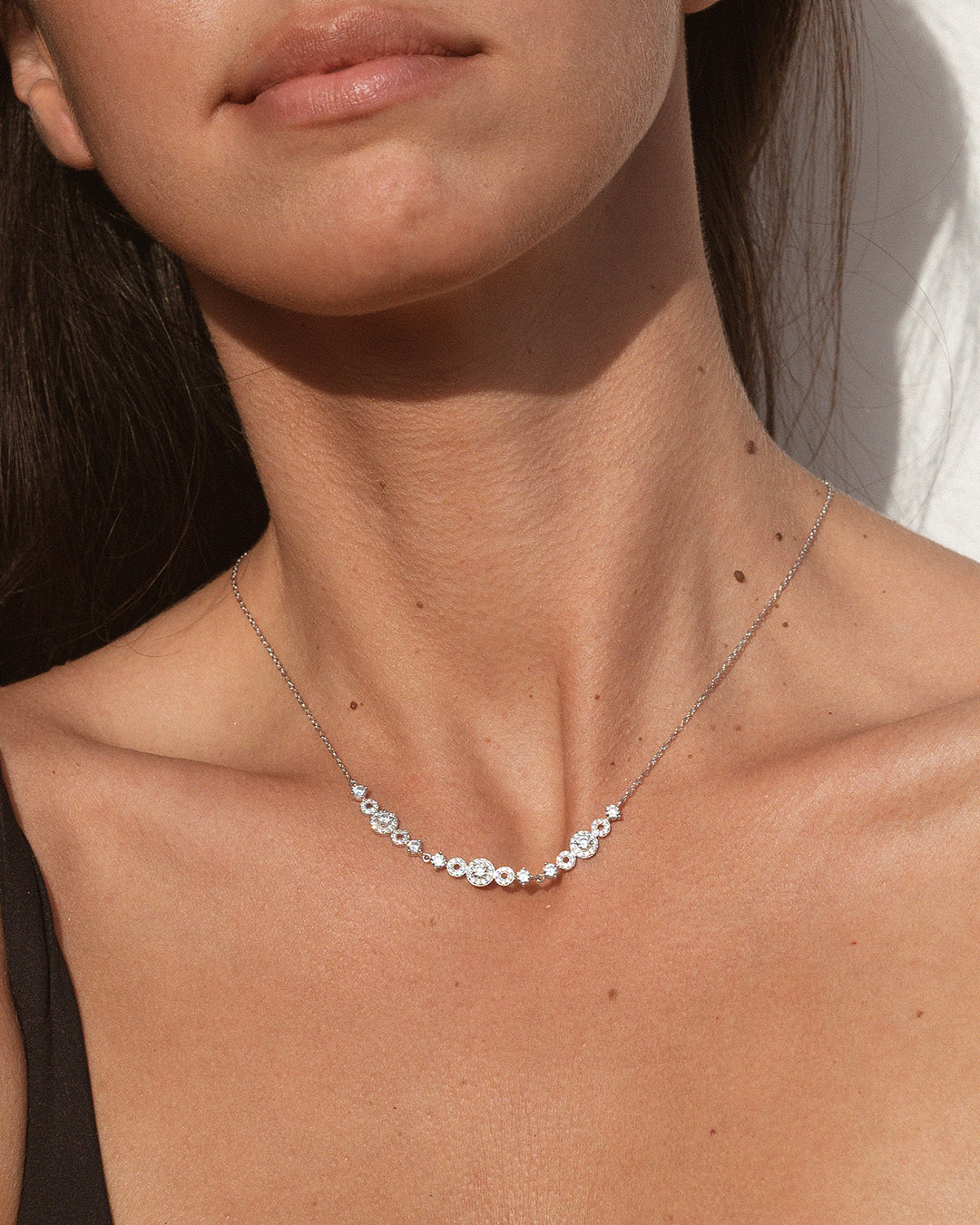 Breeze Zirconia Silver Necklace