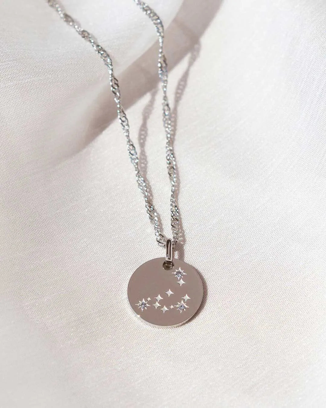 Capricorn Zodiac Silver Necklace