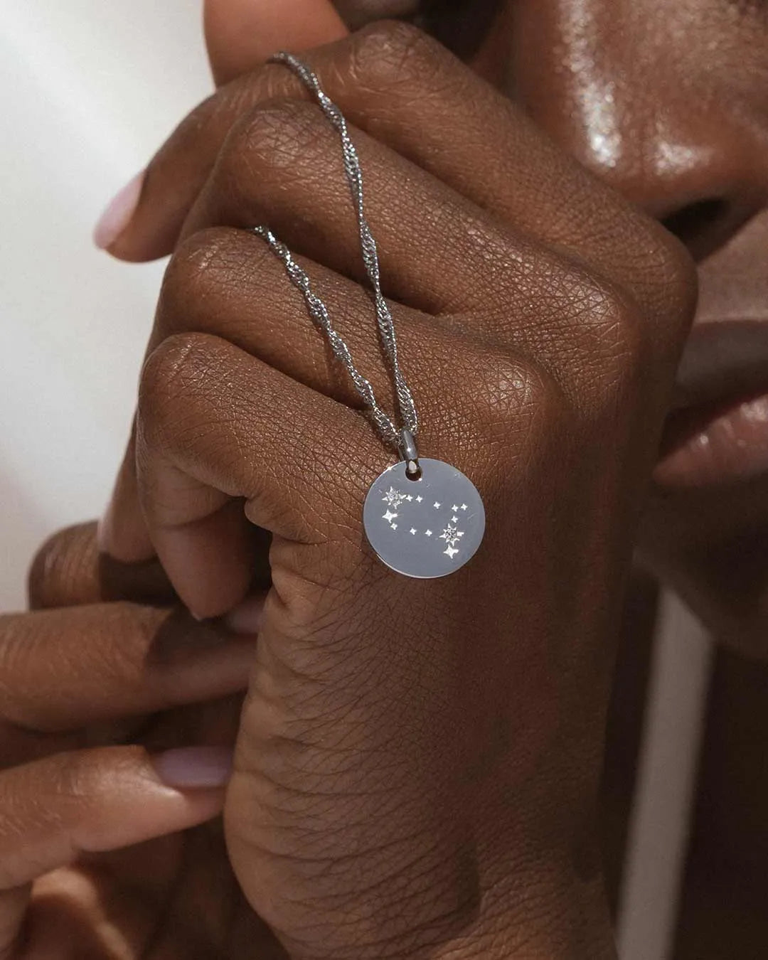 Silver Zodiac Gemini Necklace