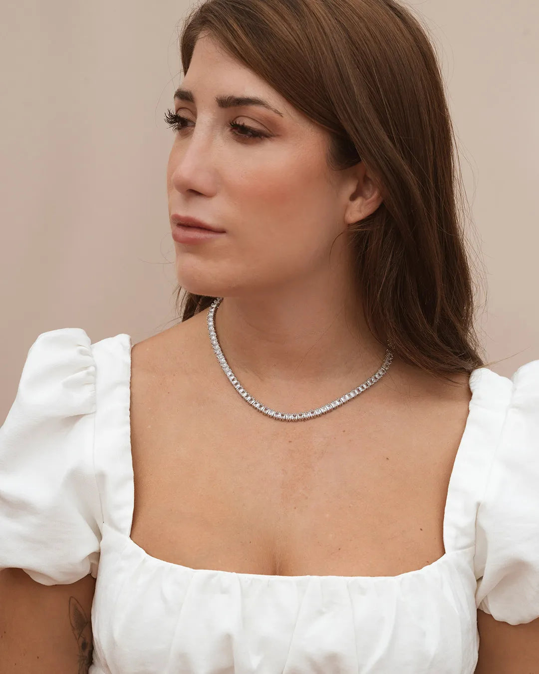 Silver Tennis Light Necklace