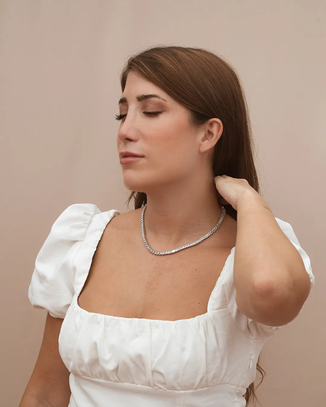Silver Tennis Light Necklace